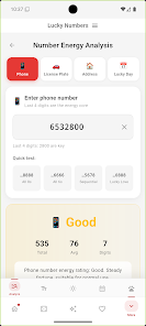 Lucky Numbers screen 2